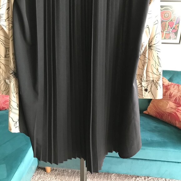 COMFY USA size L Beige Floral Stretch Lagenlook Pleated Back A-Line Tunic Top - Picture 4 of 6